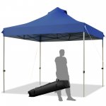 Costway 10' x 10' Portable Pop Up Canopy Event Party Tent Adjustable W/Roller Bag Blue