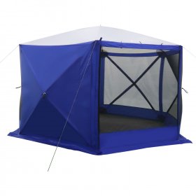 Ozark Trail 6 Hub Outdoor Camping 11'x10' Screen House, 1 Room, Blue