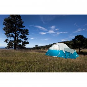 Coleman Tenaya Lake 8 Person Lighted Fast Pitch Cabin Tent, 1 Room, Teal