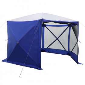 Ozark Trail 6 Hub Outdoor Camping 11'x10' Screen House, 1 Room, Blue