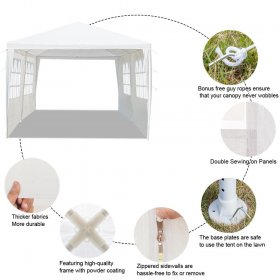 Ktaxon 10'x 20' Third Generation Gazebo Canopy Outdoor Party Wedding Tent 4 Sidewalls