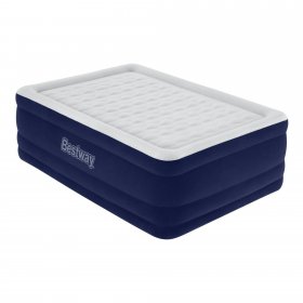 Bestway Tritech 24 Air Mattress Antimicrobial Coating with Built-in AC Pump Queen