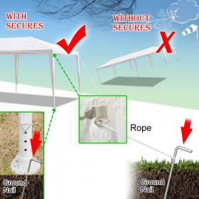 Ktaxon 10'x30' Party Wedding Outdoor Patio Tent Canopy Event with 5 Wall White