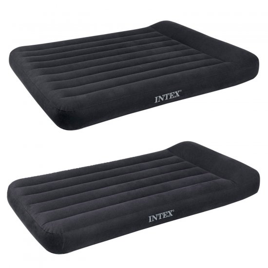 Intex Classic Queen and Twin 10\" Thick Airbed Mattresses with Built-in Pumps