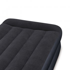 Intex 16.5" Twin Dura-Beam Pillow Rest Raised Airbed with Built-In Electric Pump