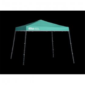 Quik Shade 167535DS SOLO72 11 x 11 ft. Slant Leg Canopy, Turquiose Cover Gray Frame