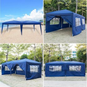 Ktaxon 10'x20' Canopy Pop up Wedding Party Tent Blue W/6 Blue