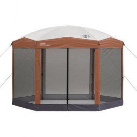 Coleman 12 x 10 Back Home Instant Setup Canopy Sun Shelter Screen House, 1 Room, Brown