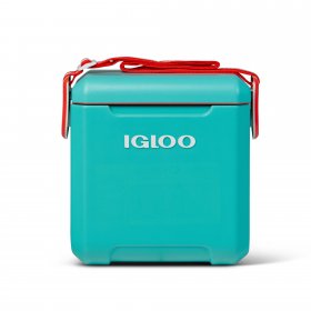 Igloo 11 quart Tag-A-Long, Hard Sided Cooler, Teal and Red