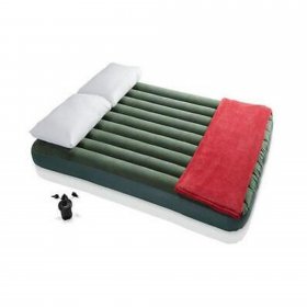 Intex Green Queen Air Mattress 10 H x 60 W x 80 D in. with Pump