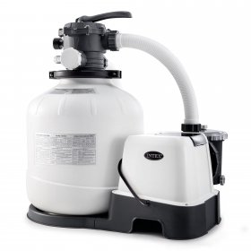 Intex 2,150 GPH 16" Krystal Clear Saltwater System and Sand Filter Pump