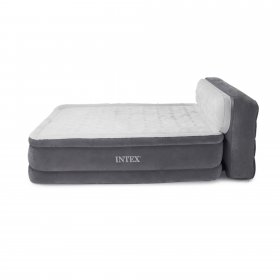 Intex Deluxe 34 in Air Mattress, with Built-in Pump, Queen