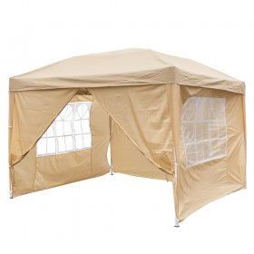 Ktaxon 10'x10' Pop Up Outdoor Instant Folding Wedding Canopy Party Tent Gazebo 4 Walls Yellow