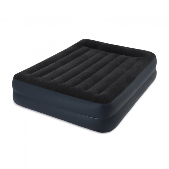 Intex 16.5\" Dura Beam Pillow Rest Air Mattress with Built In Pump