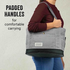 Coleman Backroads 24 Can Insulated Soft Sided Cooler Tote Bag, Gray