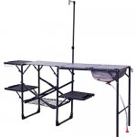 GCI Outdoor Master Cook Station Portable Camp Kitchen Outdoor Folding Table,Black