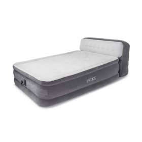 Intex Deluxe 34 in Air Mattress, with Built-in Pump, Queen