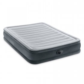 Intex Comfort Deluxe Dura-Beam Plush Air Mattress Bed with Built-In Pump, Full