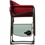 Ozark Trail Director Camping Chair, Red with Side Table