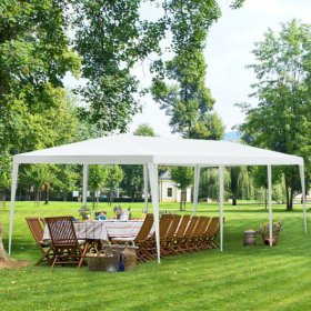 10 x 30 Feet Waterproof Gazebo Canopy Tent with Connection Stakes and Wind Ropes