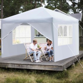 Ktaxon 10'x10' Canopy Wedding Party Tent Pop Up w/4 White