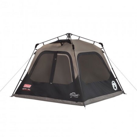 Coleman 4-Person Cabin Camping Tent with Instant Setup, 1 Room, Gray