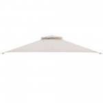 Costway 10' x 12' Patio Gazebo Replacement Top Cover 2-Tier Canopy CPAI-84 Outdoor Beige