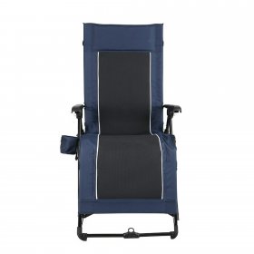Ozark Trail Quad Zero Gravity Lounger Camping Chair, Blue, Adult