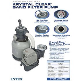 Intex 28645EG Krystal Clear Sand Filter Pump for Above Ground Pools