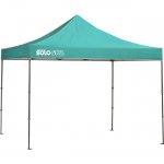 Quik Shade 167537DS SOLO100 10 x 10 ft. Straight Leg Canopy, Turquiose Cover Gray Frame