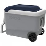 Igloo (#34687) MaxCold Roller Cooler, Ash Gray/Aegean Sea 40 Qt. (56 cans)