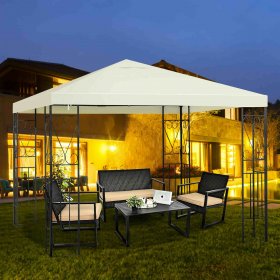 Costway 10'x10' Patio Gazebo Canopy Tent Steel Frame Shelter Patio Party Awning