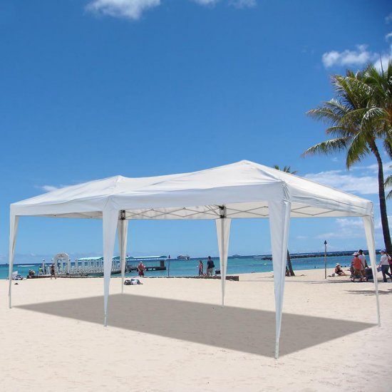 Ktaxon 10\'x20\' Easy Pop Up Wedding Party Tent Folding Gazebo Beach Canopy W/Carry Bag
