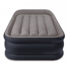 Intex Standard Deluxe Pillow Rest Raised Airbed w/ Built in Pump, Twin (2 Pack)