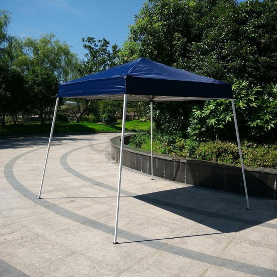 Ktaxon 10\'x 10\' Outdoor Sun Shade Sport EZ Pop-Up Canopy Party Weeding Tent Gazebo Blue