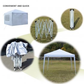 Ktaxon 10'x10' Canopy Wedding Party Tent Pop Up w/4 White