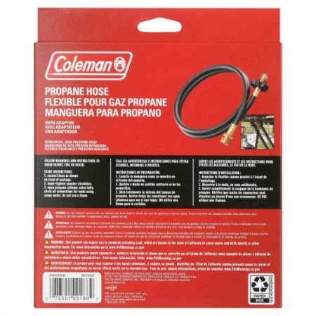 Coleman 5' High-Pressure Propane Gas Hose and Adapter Replacement