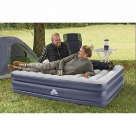 Ozark Trail Tritech QuadComfort 18in Air Mattress Antimicrobial Coating with Built-in AC Pump, Queen