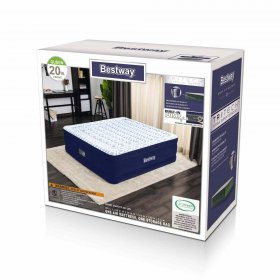 Bestway Fashion 20" Queen Air Mattress with Built-in Pump