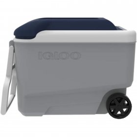 Igloo (#34687) MaxCold Roller Cooler, Ash Gray/Aegean Sea 40 Qt. (56 cans)