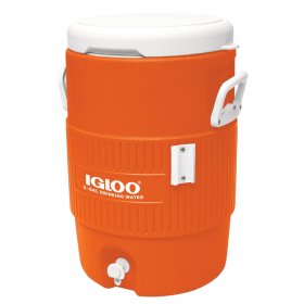 Igloo 5-Gallon Heavy Duty Seat Top Water Container Orange