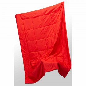 Ozark Trail Lightweight Puffy Quilted Outdoor Camping Blanket, Red