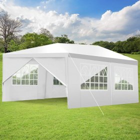 Ktaxon 10'x20' Outdoor Gazebo Canopy Wedding Party Tent, Sun Shelter Pavilion with 6 Removable Sidewalls