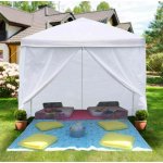Ktaxon 10'x10'EZ Pop UP Wedding Party Tent Folding Gazebo Canopy W/ Sides & Carry Bag,White