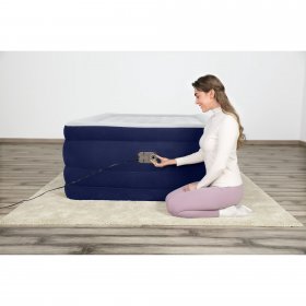 Bestway Tritech 24 Air Mattress Antimicrobial Coating with Built-in AC Pump Queen