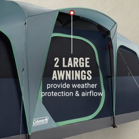 Core Equipment 6-Person 1-Room Straight Wall Cabin Camping Tent- Orange