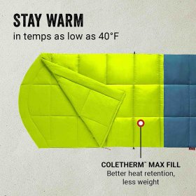 Coleman Kompact Thermolock 40 Degree Big Tall Contour Sleeping Bag (3 Pack)