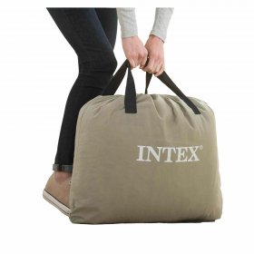 Intex 18" High Comfort Plush Raised Air Mattress Bed with Built-in Pump Twin