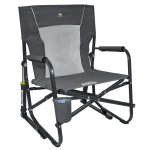 GCI Outdoor FirePit Rocker, Pewter Gray (Low-Ride 14.8 in Seat Height)