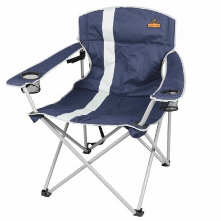 Ozark Trail Big and Tall Chair with Cup Holders, Blue for Outdoor